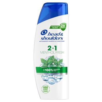 Head&Shoulders Menthol Fresh 2in1 Shampoo 330ml - buy, prices for NOVUS - photo 2