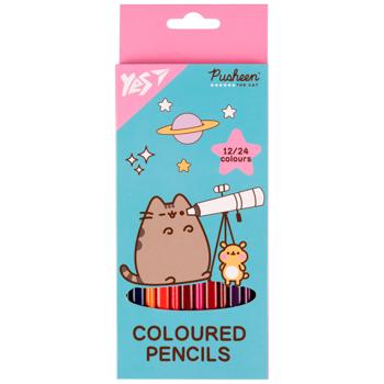Yes Pusheen Cheek Double-sided Colored Pencils 24 Colors 12pcs - buy, prices for Ideal - photo 1