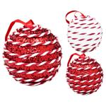 Decoris Christmas Tree Ball with Glitter 8cm in assortment