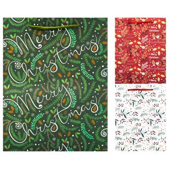 Leaves Gift Bag 180х80х230mm in assortment