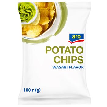 Чипсы Aro картофельные со вкусом васаби 100г