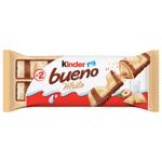 Батончик шоколадный Kinder Bueno White с молочно-ореховой начинкой 39г