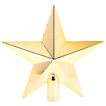 Верхушка на елку Actuel Звезда золотистая 20см в ассортименте