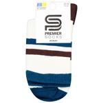 Носки Premier Socks женские в рубчик с полосками молочный размер 23-25