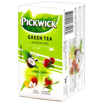 Чай зеленый и травяной Pickwick Variation Box с кусочками фруктов 1,5г*20шт - купить, цены на Чудо Маркет - фото 1