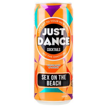 Напій слабоалкогольний Just Dance Sex on the Beach 7% 0,33л - купити, ціни на МегаМаркет - фото 1