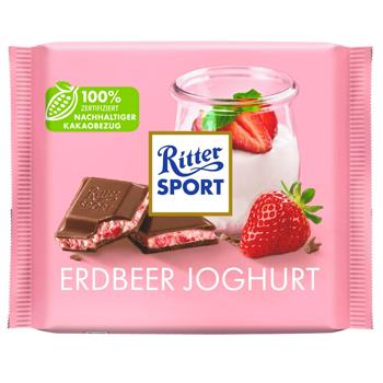 Шоколад молочный Ritter Sport йогурт-клубничная начинка 100г - купить, цены на Cупермаркет "Харьков" - фото 3