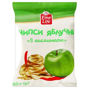 Чипси яблучні Fine Life З кислинкою 40г