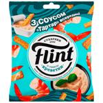 Сухарики Flint пшенично-житні зі смаком креветки 65г + соус Тартар 15г