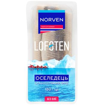Norven Lightly Salted Herring Fillet without Skin 180g - buy, prices for Supermarket "Kharkiv" - photo 1