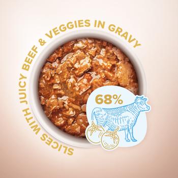 Club 4 Paws Premium Selection Wet Food with Beef and Vegetables for Dogs of Small Breeds 85g - buy, prices for MasterZoo - photo 2