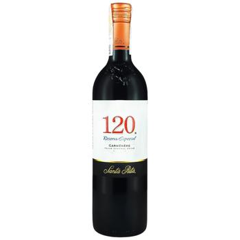 Вино Santa Rita 120 Carmenere червоне сухе 13% 0,75л - купити, ціни на Біотус - фото 1