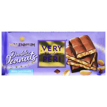 Millennium Very Peri Milk Chocolate with Chopped and Whole Peanuts 105g - buy, prices for COSMOS - photo 1
