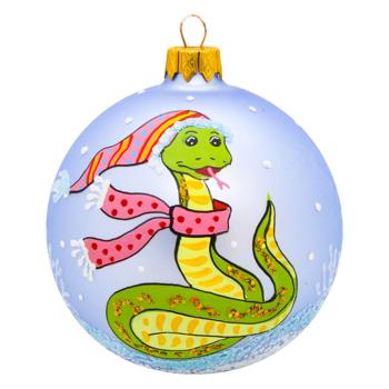 Snake in Hat Christmas Tree Ball 90mm - buy, prices for - photo 1