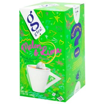 Чай зелений G'tea! Диня та лайм 1,5г*20шт - купити, ціни на Auchan - фото 1