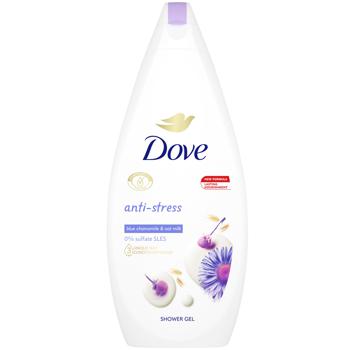 Dove Anti-Stress Shower Gel with Blue Chamomile and Oatmeal Milk 250ml - buy, prices for Za Raz - photo 1