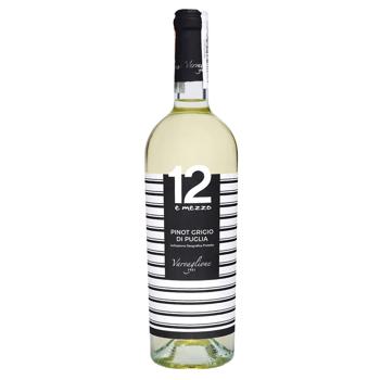 Вино 12 e Mezzo Pinot Grigio Puglia IGP Fashion Edition белое полусухое 12,5% 0,75л - купить, цены на NOVUS - фото 1