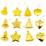 Actuel Gold Star/Christmas Tree/Bell/Heart New Year Decoration 7-8cm