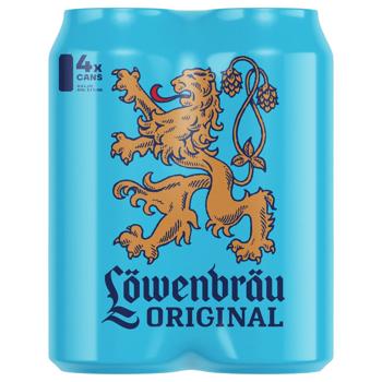 Пиво Lowenbrau світле 5,1% 4х0,5л