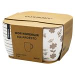 Ardesto Ravenna White-Beige Cup Set 360ml 4pcs