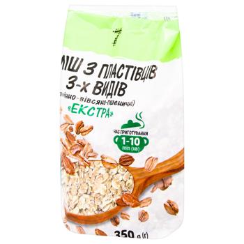 Semerka Mix of 3 Cereals Flakes 350g - buy, prices for COSMOS - photo 1