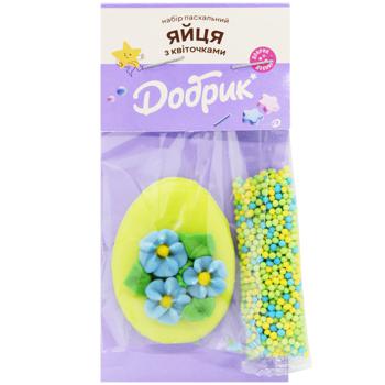 Dobryk Eggs with Flowers Easter Set of Confectionery Decorations with Sprinkles - buy, prices for Auchan - photo 2