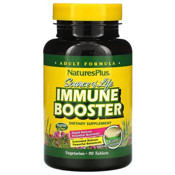 Усиление иммунитета, Immune Booster, Nature's Plus, Source of Life, 90 таблеток