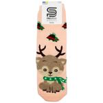 Носки Premier Socks женские классические махровые с пушистым рисунком Олень р.23-25