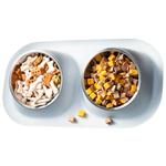 Lapka миски металеві для собак 2 х 350 мл - сірий