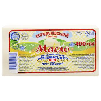 Масло Богодуховский Молзавод Селянське сладкосливочное 73% 400г - купить, цены на - фото 3