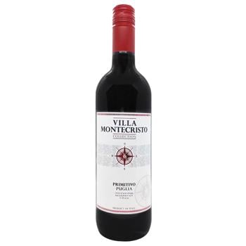 Вино Villa Montecristo Primitivo Puglia красное сухое 13% 0,75л