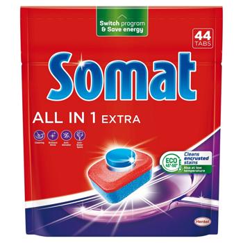 Somat Extra All in One Dishwasher Tablets 44pcs - buy, prices for - photo 2