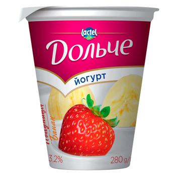 Dolce Strawberry-Banana Yoghurt 3.2% 280g - buy, prices for Vostorg - photo 1