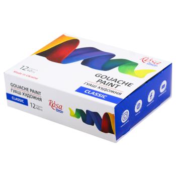 Набор гуашевых красок Rosa Studio 12 цветов 40мл - купить, цены на МегаМаркет - фото 3