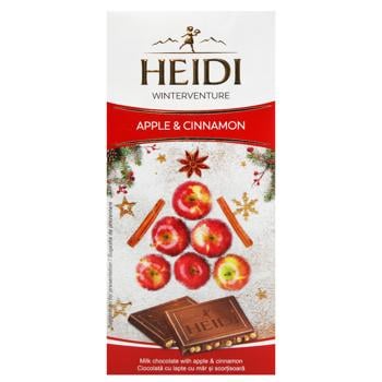 Шоколад молочний Heidi WinterVenture з яблуком та корицею 90г - купити, ціни на NOVUS - фото 1