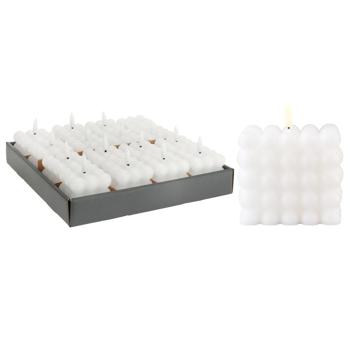 3D Bubbles LED Candle 60x60x88mm