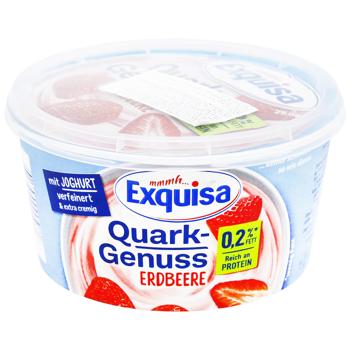 Exquisa Strawberry Curd Dessert 0.2% 500g - buy, prices for MegaMarket - photo 1