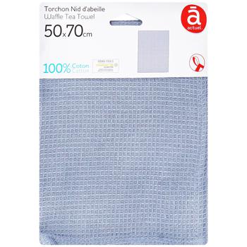 Actuel Waffle Light Gray Towel 50*70cm - buy, prices for Auchan - photo 1