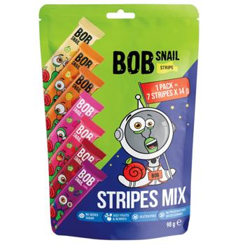 Цукерки Bob Snail Асорті страйпи 98г