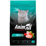 AnimAll Adult Sterilized сухий корм для котів 12 кг - курка та ягня