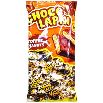 Roshen Choco Lapki Toffee with Peanuts Candies 1kg - buy, prices for METRO - photo 1