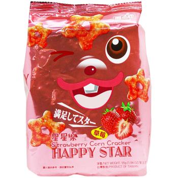Yuki & Love Happy Star Strawberry Corn Cracker 55g - buy, prices for - photo 2
