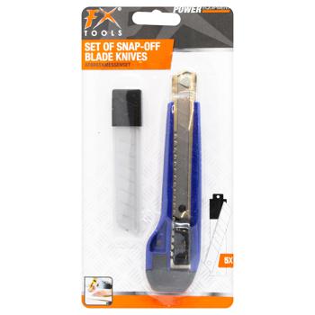 Нож FX Tools с выдвижным лезвием и 5 запасных лезвий - купить, цены на - фото 4