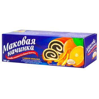 Начинка SantaVita Bakers макова з цедрою апельсина 500г - купити, ціни на Auchan - фото 1