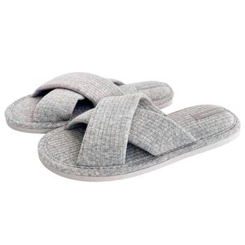 Twins 9182 HS-VL Women's Velour Сross Gray Slippers s.40 - buy, prices for Supermarket "Kharkiv" - photo 2