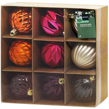 АСТ/НАБІР КУЛЬ 9ШТ 5,8СМ - купити, ціни на Auchan - фото 1