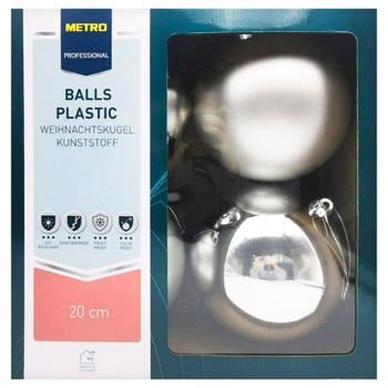 Metro Professional Silver Christmas Tree Ball 20cm 4pcs - buy, prices for - photo 2