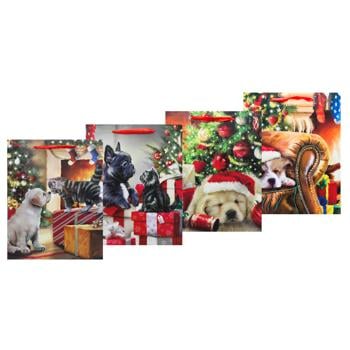 Пакет бумажный Malevaro Large XMAS Dog