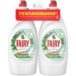 Средство для мытья посуды Fairy Sensitive Чайное дерево и мята 2x900мл