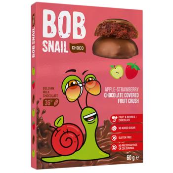 Bob Snail Apple Strawberry Candies in Milk Chocolate 60g